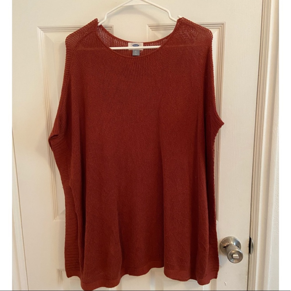 Deep red poncho sweater, size medium Old Navy